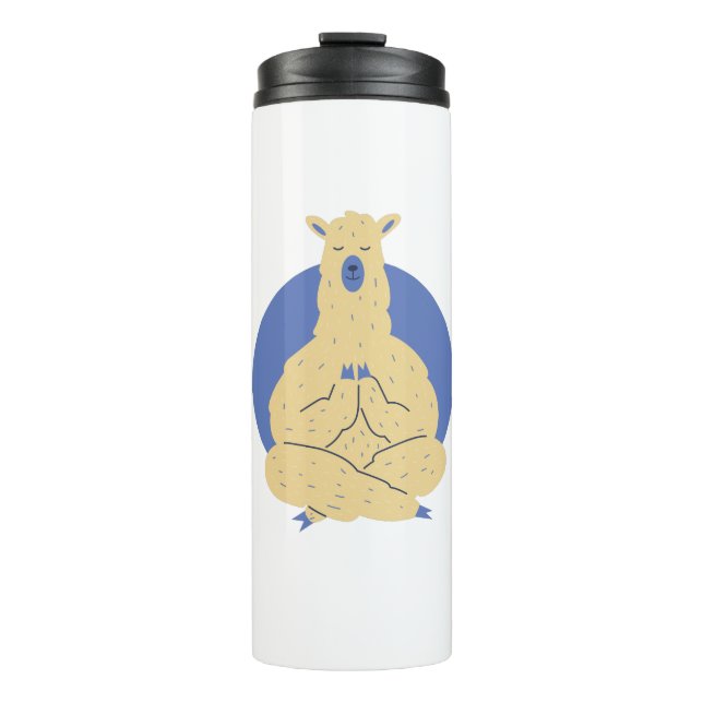 LLama Yoga Pose Thermal Tumbler (Front)