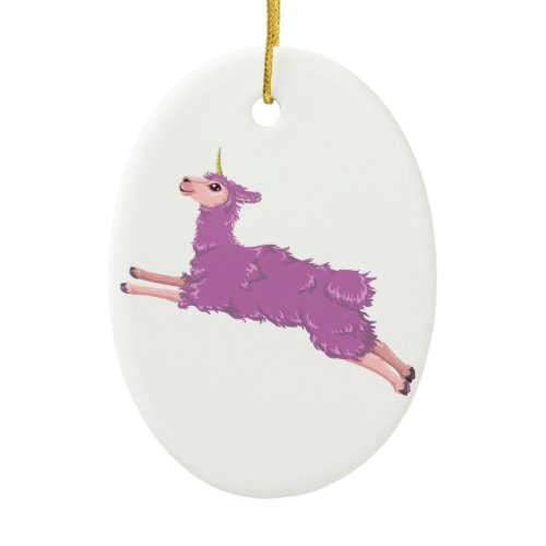 Llamacorn Ceramic Ornament