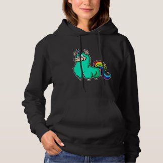 Llamacorn Cute  Rainbow Unicorn Llama Hoodie