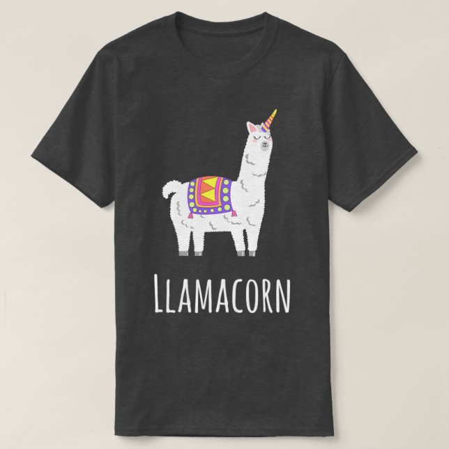 Llamacorn Llama and Unicorn T-Shirt (Design Front)