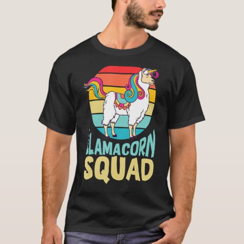 Llamacorn Squad Funny Unicorn Llama Squad Apparel  T_Shirt