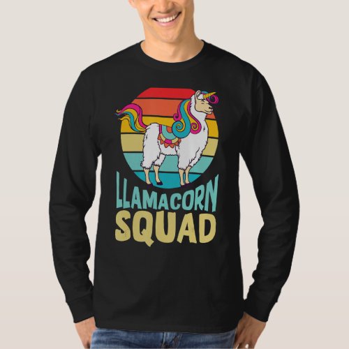 Llamacorn Squad Funny Unicorn Llama Squad Apparel  T_Shirt