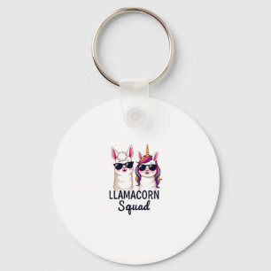 Llamacorn Squad Funny Unicorn Llama Squad Christma Keychain