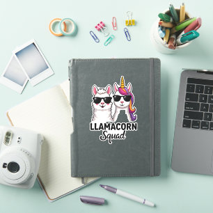 Llamacorn Squad Funny Unicorn Llama Squad Christma Sticker