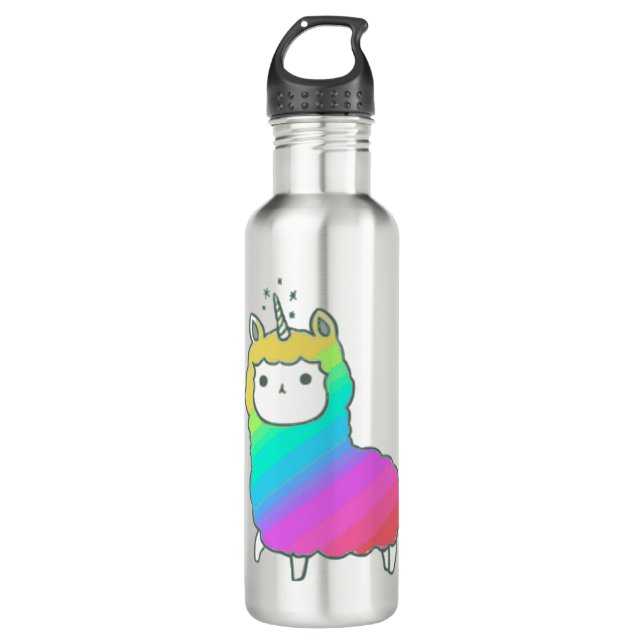 Llamacorn Stainless Steel Water Bottle (Front)