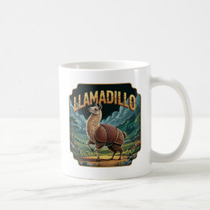 Llamadillo Illustration – Llama Armadillo Funny Coffee Mug