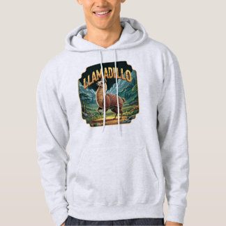 Llamadillo Illustration – Llama Armadillo Funny Hoodie