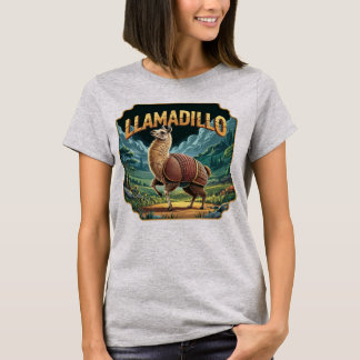 Llamadillo Illustration – Llama Armadillo Funny T-Shirt
