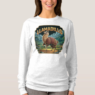 Llamadillo Illustration – Llama Armadillo Funny T-Shirt
