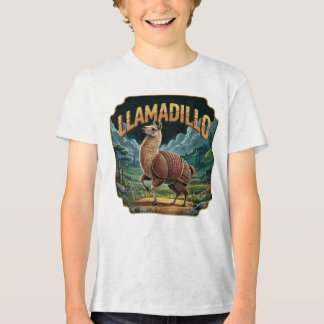 Llamadillo Illustration – Llama Armadillo Funny Tri-Blend Shirt