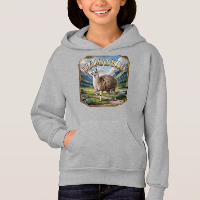 Llamadillo Photographic – Llama Armadillo Funny Hoodie (Front)
