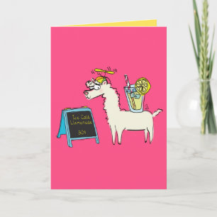 Llamanade Llama Lemonade Funny Greeting Card