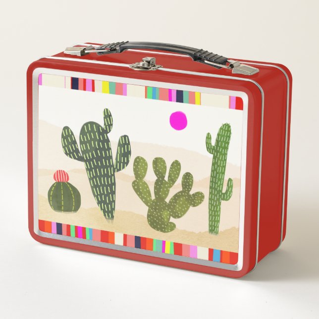 Llamarama Cactus Collection Metal Lunch Box (Front)