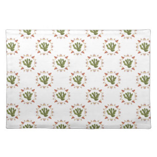 Llamarama Collection Cactus Circle Cloth Placemat