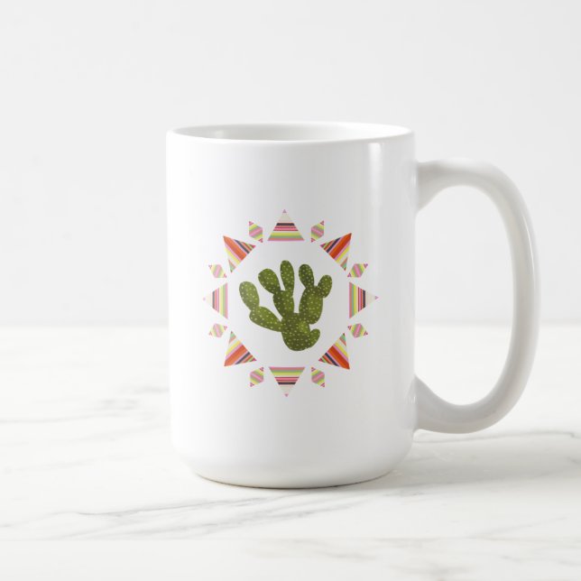 Llamarama Collection | Cactus Circle Coffee Mug (Right)