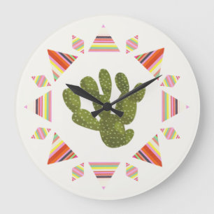 Llamarama Collection   Cactus Circle Large Clock