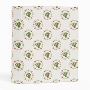 Llamarama Collection Cactus Circle Mini Binder