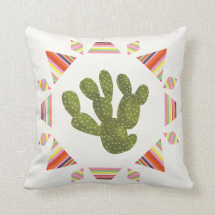 Llamarama Collection Cactus Circle Throw Pillow