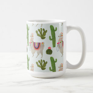 Llamarama Collection Cactus & Llama Pattern Coffee Mug