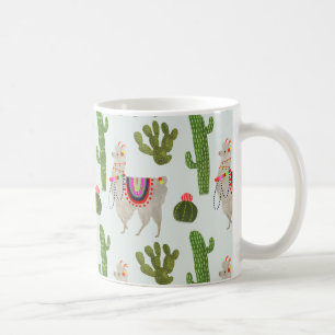 Llamarama Collection Cactus & Llama Pattern Coffee Mug