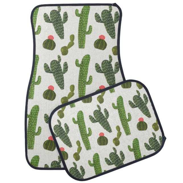 Llamarama Collection | Cute Cactus Car Floor Mat (Set)
