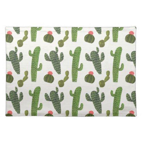 Llamarama Collection  Cute Cactus Cloth Placemat