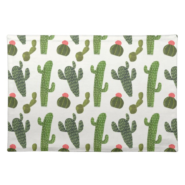 Llamarama Collection | Cute Cactus Cloth Placemat (Front)