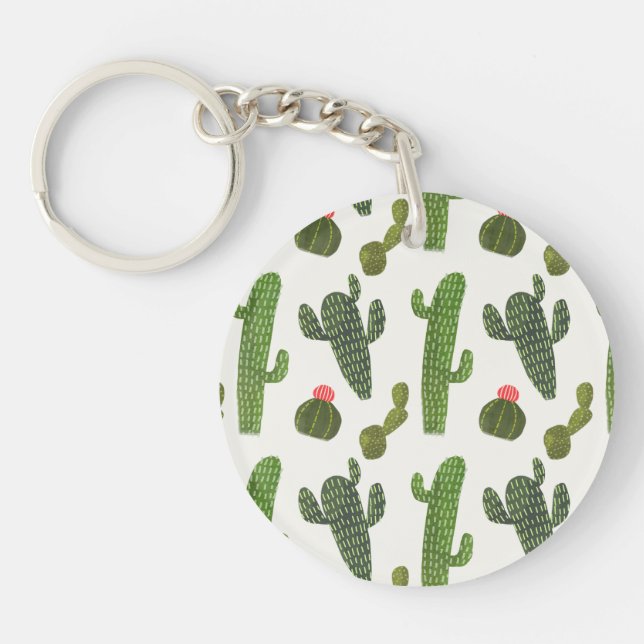 Llamarama Collection | Cute Cactus Keychain (Front)