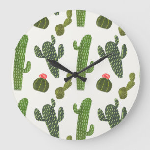 Llamarama Collection Cute Cactus Large Clock