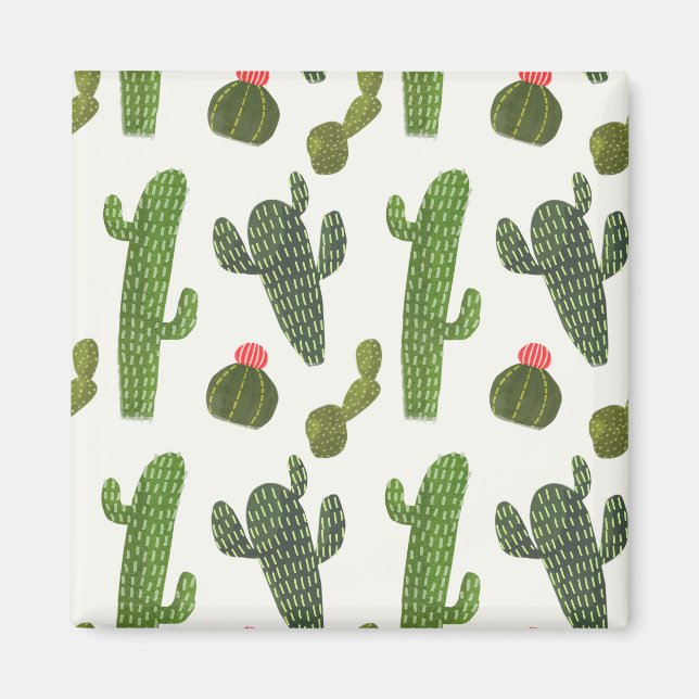 Llamarama Collection | Cute Cactus Magnet (Front)