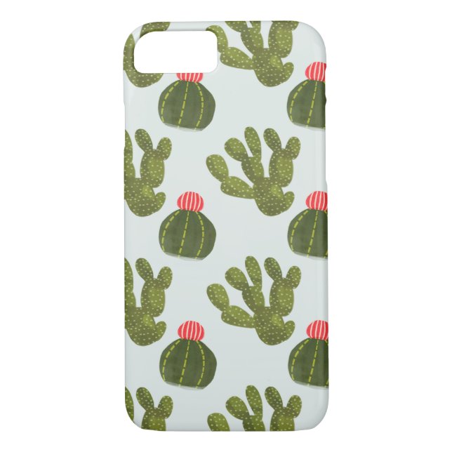 Llamarama Collection | Cute Cactus Pattern Case-Mate iPhone Case (Back)