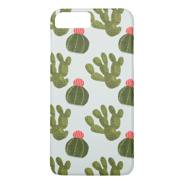 Llamarama Collection | Cute Cactus Pattern Case-Mate iPhone Case (Back)