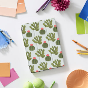 Llamarama Collection   Cute Cactus Pattern iPad Pro Cover