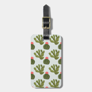 Llamarama Collection Cute Cactus Pattern Luggage Tag