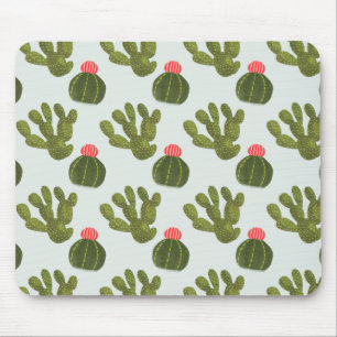 Llamarama Collection Cute Cactus Pattern Mouse Pad
