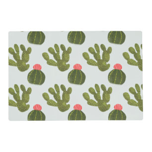 Llamarama Collection Cute Cactus Pattern Placemat