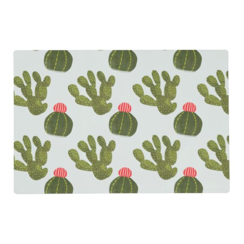 Llamarama Collection  Cute Cactus Pattern Placemat