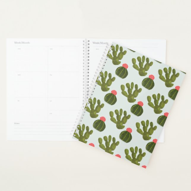 Llamarama Collection | Cute Cactus Pattern Planner (Display)