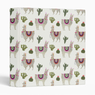 Llamarama Collection   Cute Lllamas 3 Ring Binder