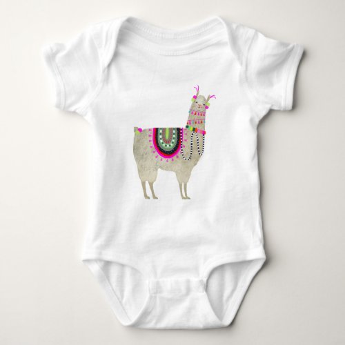 Llamarama Collection  Cute Lllamas Baby Bodysuit