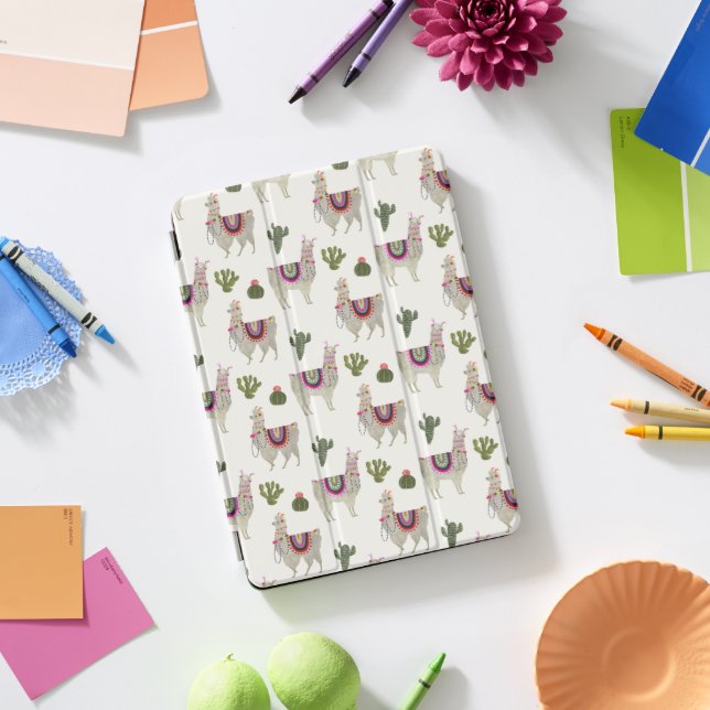 Llamarama Collection | Cute Lllamas iPad Pro Cover (Desk)