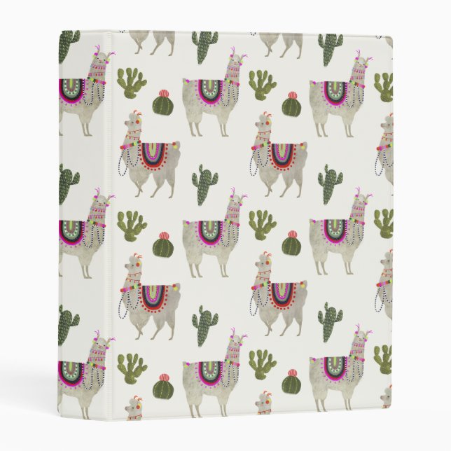 Llamarama Collection | Cute Lllamas Mini Binder (Front/Spine)