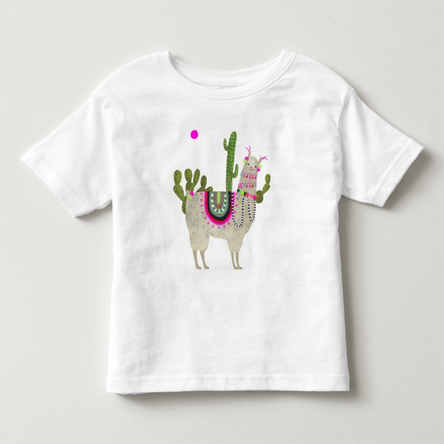 Llamarama Collection | Cute Lllamas Toddler T-shirt (Front)