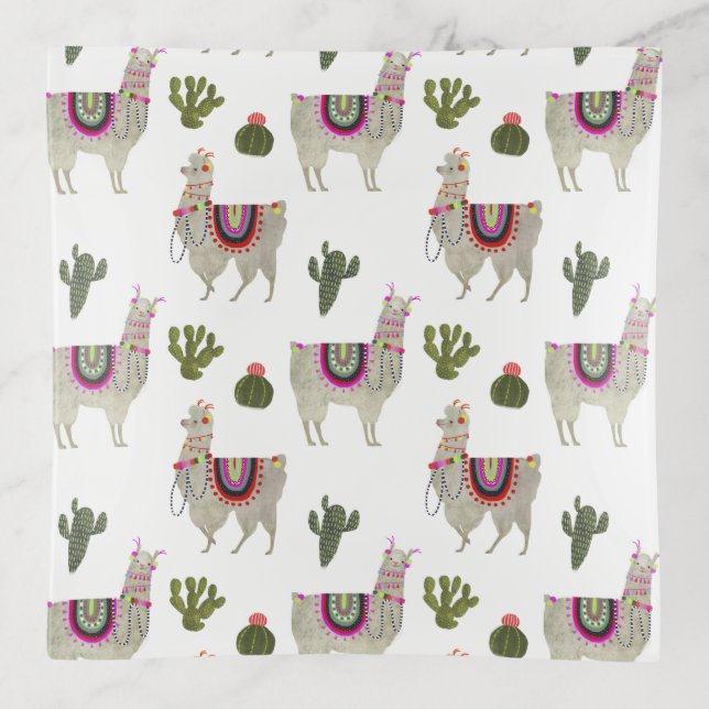 Llamarama Collection | Cute Lllamas Trinket Tray (Front)