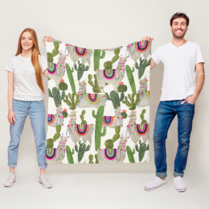 Llamarama Collection Pattern Fleece Blanket