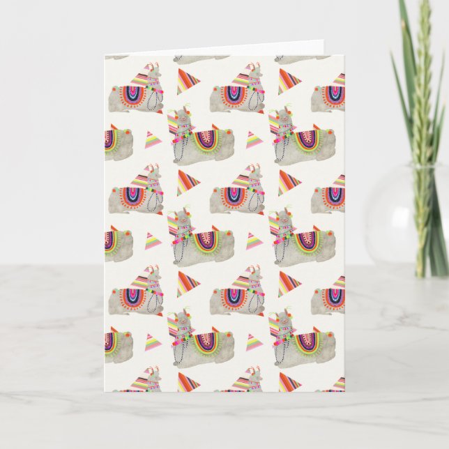 Llamarama Collection Pattern II Card (Front)