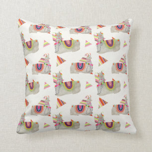 Llamarama Collection Pattern II Throw Pillow