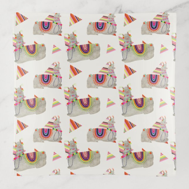 Llamarama Collection Pattern II Trinket Tray (Front)