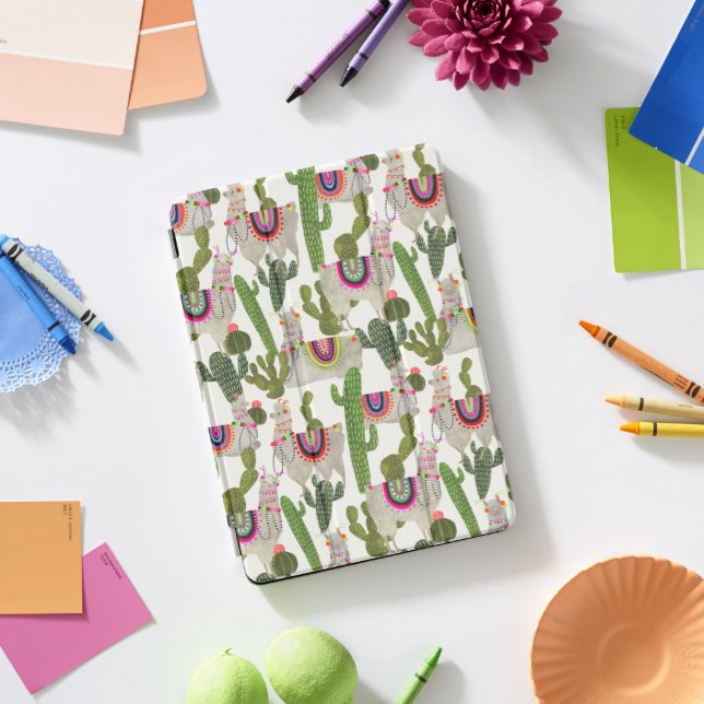Llamarama Collection Pattern iPad Pro Cover (Desk)