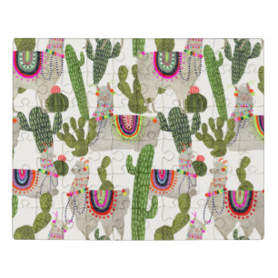 Llamarama Collection Pattern Jigsaw Puzzle